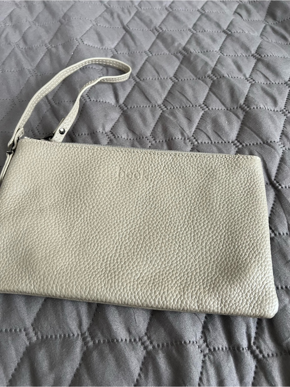 Beck Bags Italian Pebbled Leather Wristlet Bag